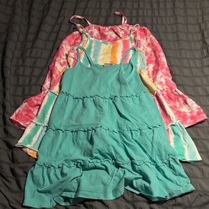 Vibrant Ruffle Kids Dress Set